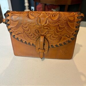 Patricia Nash Tan Leather Crossbody Bag